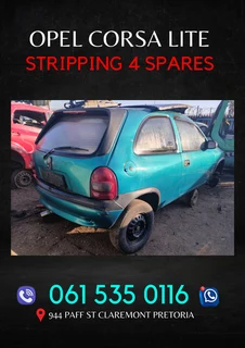 Opel corsa lite stripping for spares Call or WhatsApp me 0636348112
