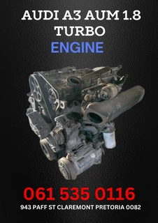 Audi A3 AUM 1.8 turbo engine R12000 Contact me for spares 0615350116