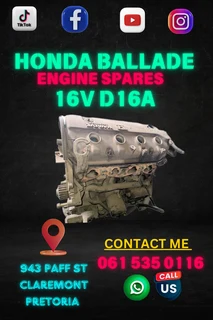 Honda ballade 16v D16a engine spares Contact me for the prices 0615350116