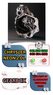 Chrysler neon 2.0l gearbox R3000 Call or Whatsapp me today 0636348112