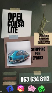 Opel corsa lite stripping for spares Call or Whatsapp me 0615350116