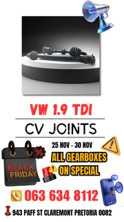 Vw 1.9 tdi cv joints Call me while in stock 0636348112