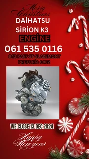 Daihatsu Sirion k3 engine Call or Whatsapp me 0615350116