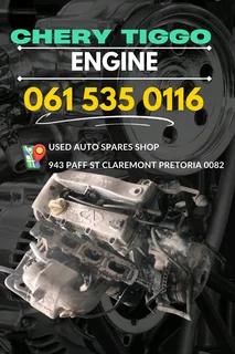 Chery tiggo engine R20 000 Call or WhatsApp me 063 149 6230