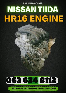 Nissan tiida HR16 engine Call or WhatsApp me 0636348112