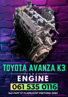 Toyota avanza k3 engine R13500