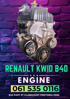 Renault kwid B4D engine R14500 Call or WhatsApp me 0636348112