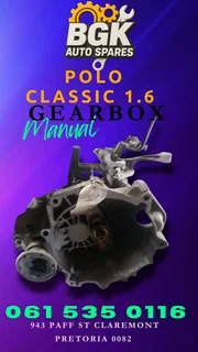 Polo classic 1.6 manual gearbox R4500 Call or WhatsApp me 0636348112