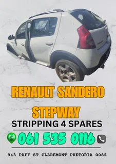 Renault Sandero Stepway stripping for spares Call or WhatsApp me 0636348112