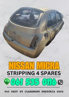Nissan micra stripping for spares Call or WhatsApp me 0636348112