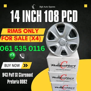 14inch 108 pcd rims set R2500 Call or WhatsApp me 0636348112
