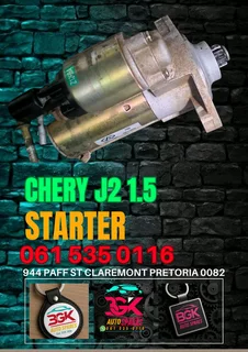Chery J2 1.5 starter Call or WhatsApp me 0636348112