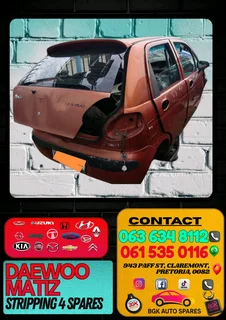 Daewoo matiz stripping for spares Call or WhatsApp me 0636348112