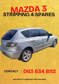 Mazda 3 stripping for spares Call or WhatsApp me 0636348112