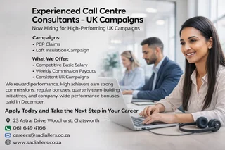 Call Centre Agents Required