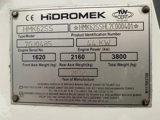 2018 HiDROMEK HMK62ss SKIDSTEER -MINI TLB