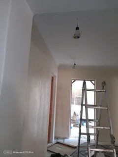 Painting in progress, professional team professional finish