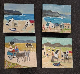 4 Small Oil Paintings