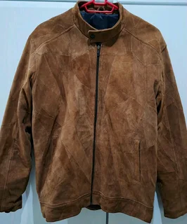 Men's Original Brown Suede Biker Jacket – Pre-Owned, Excellent Condition