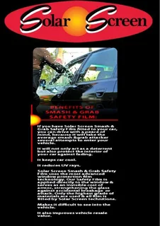 Solar Screen - Window Tinting - Smash &amp; Grab