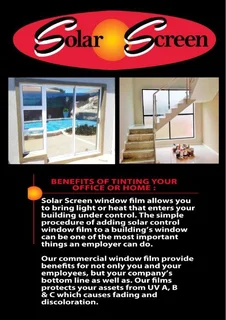 Solar Screen - Window Tinting - Smash &amp; Grab