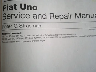 Workshop manual Fiat Uno