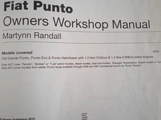 Workshop manual - Fiat Punto