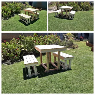 Table and bench set. 4 seater