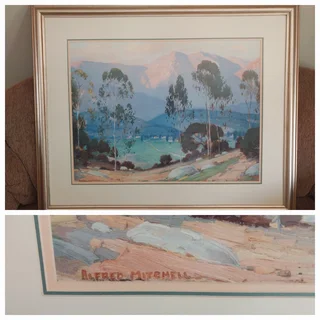 Framed and signed art.