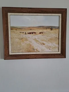 Chris Tugwell  Oil Painting  "cattle And Herder"