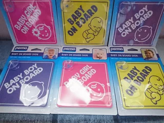 New Baby On Board Notification Signs Available For Sale.