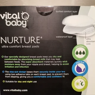 Vitality Baby Nurture Ultra Comfort Breast Pads.