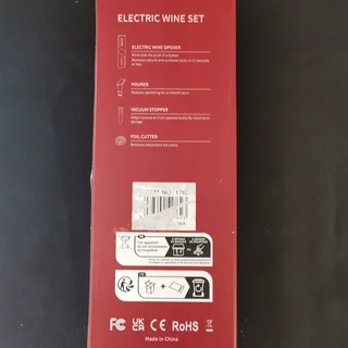4-in-1 Electric Wine Opener Set-Open Serve &amp; Preserve Bottle Opener.