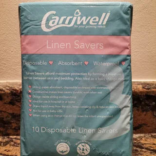 Carriwell Disposable Linen Savers Available for Sale.