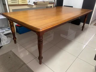 10 seater Oregon pine dining room table