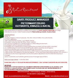 Dairy Product Manager