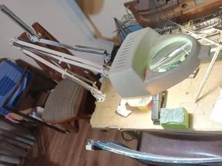 Vintage magnifying lamp