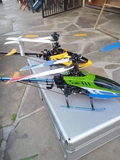 2 x Esky Belt CP Helicopters plus Aluminium carry case and more