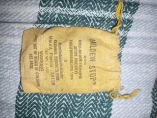 1970&#39;s Mildew Stop (empty cloth bag)