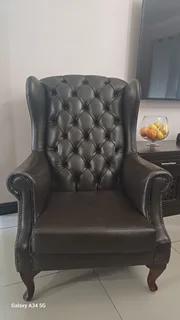Geniun Leather Wingback Chair