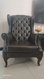 Geniun Leather Wingback Chair