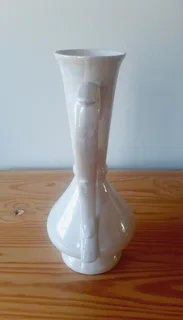 White Pearlescent Vase