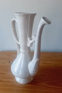 White Pearlescent Vase