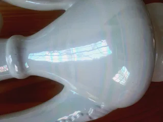 White Pearlescent Vase
