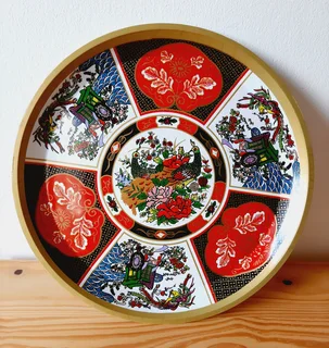 Asian Inspired Round Tray.