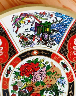 Asian Inspired Round Tray.