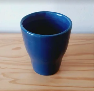 Navy Blue Ceramic Pot.