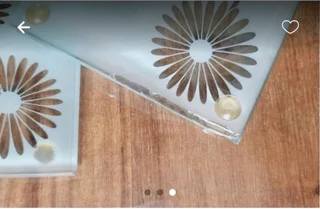 Frosted Glass Coasters. Set of 6.