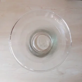 Glass Vase with curved lip