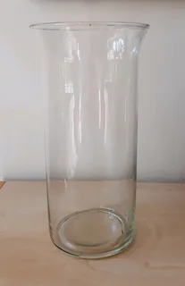 Glass Vase with curved lip